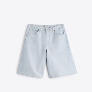 Zara relaxed fit denim Bermuda shorts